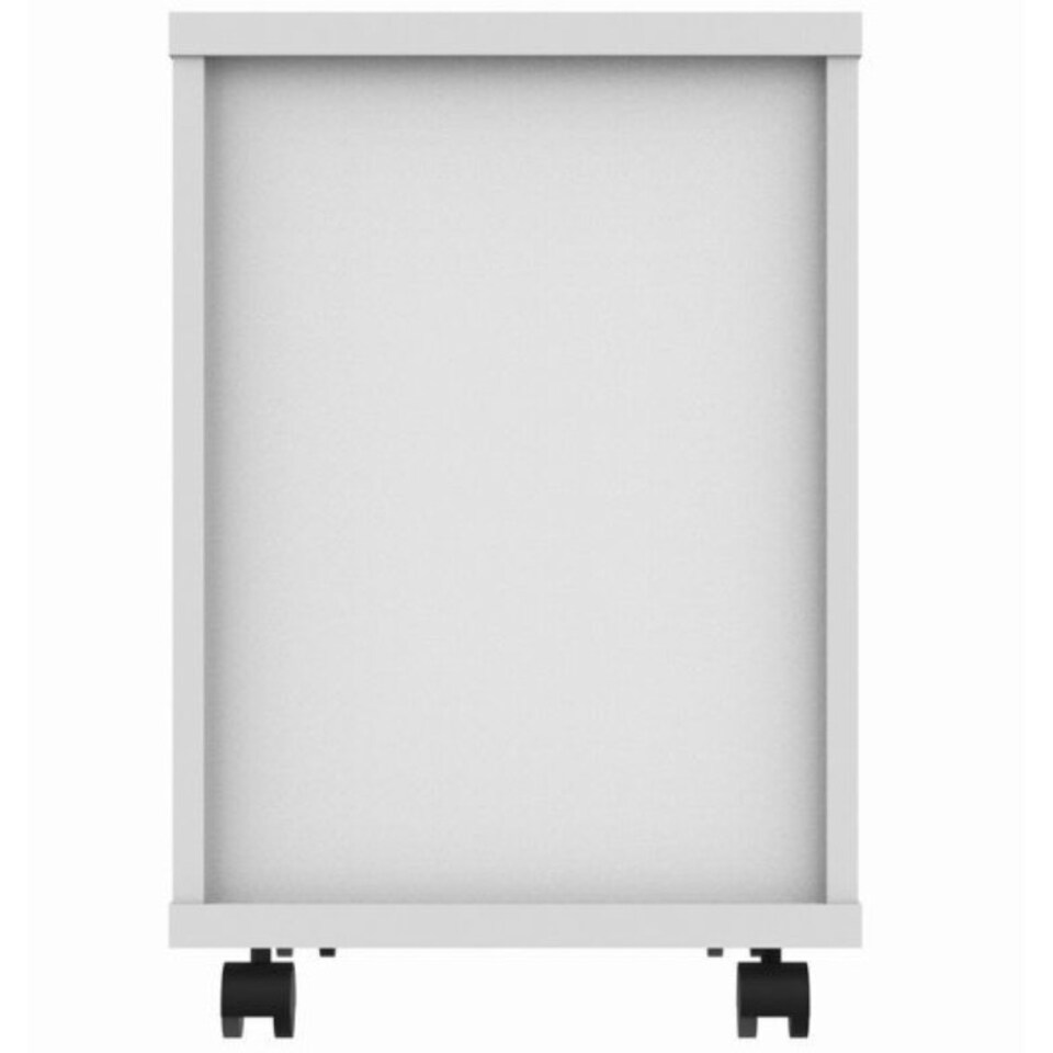 image 1 of 3 Drawer Office Storage Unit Lockable & Portable Under Desk Cabinet White