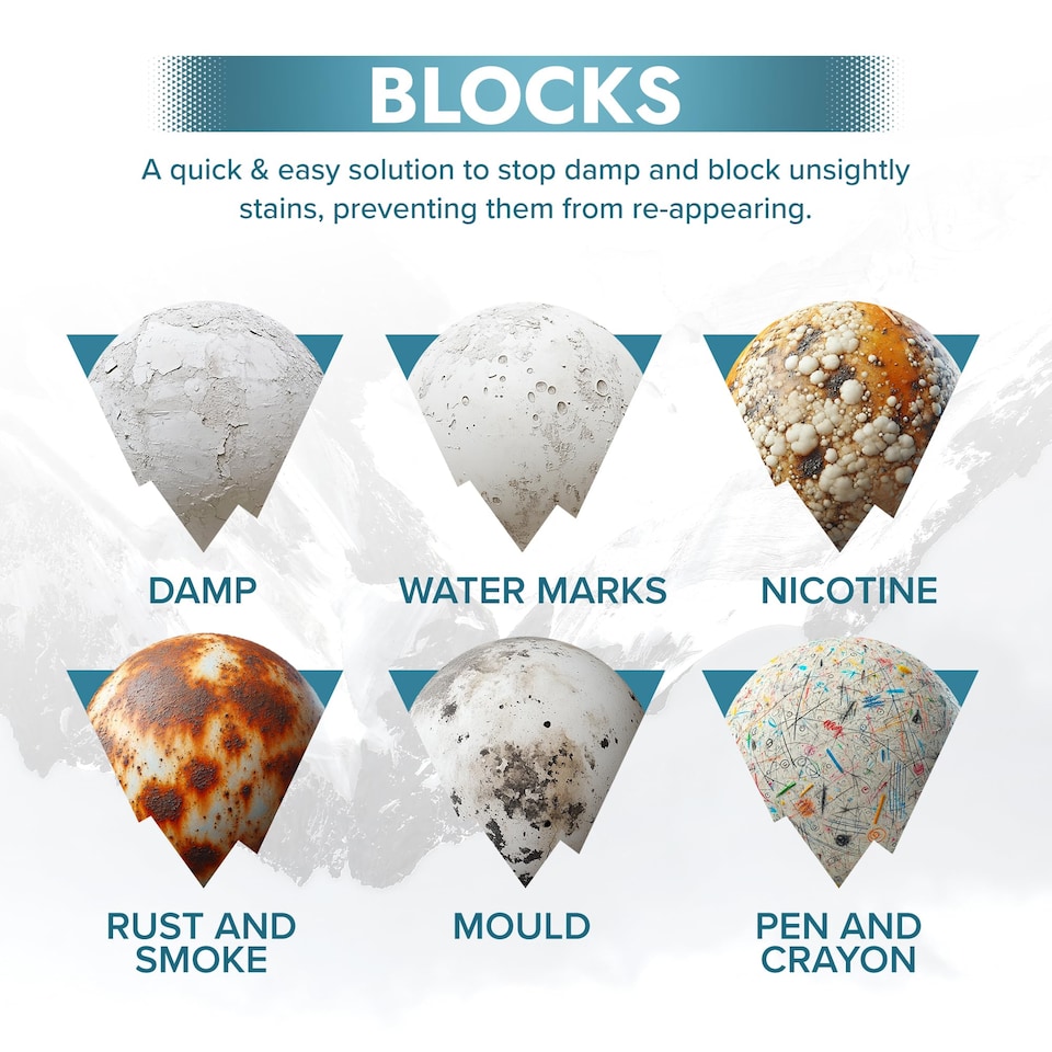 image 1 of Polar Damp & Stain Block Spray One Coat Application Internal Walls Matt | White | White | 500 ml | 2