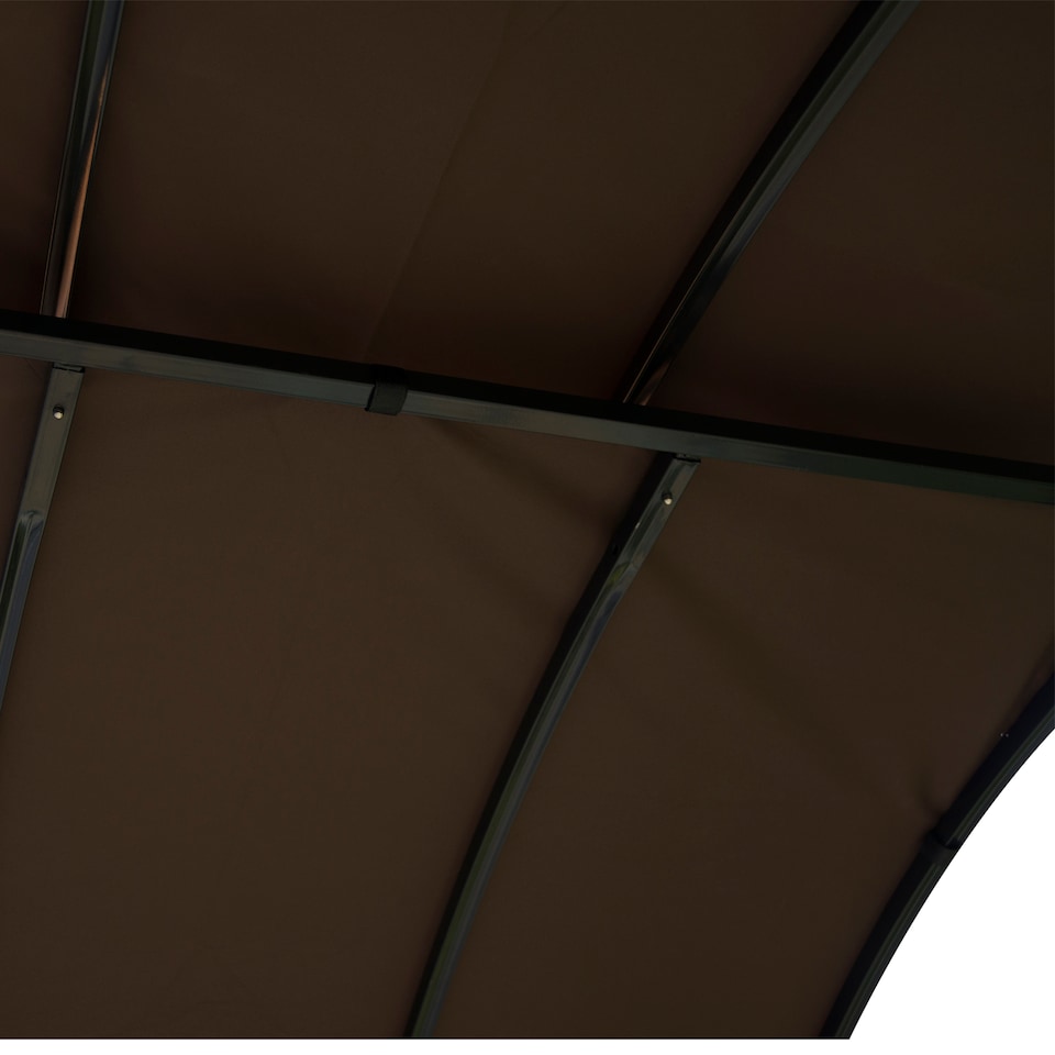 image 1 of Outsunny Metal Smoking Gazebo Marquee Garden Patio BBQ Tent Grill Canopy Awning Shelter  Coffee