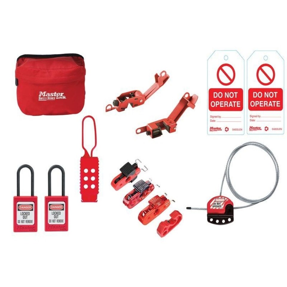 Master Lock General Maintenance Lockout Kit, 11 Piece - Multi Colour - One Size