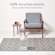 image 2 of Homescapes Outdoor Rug Luxury Waterproof Reversible Recycled, For Garden, Luna Geometric | Grey | Grey and White
