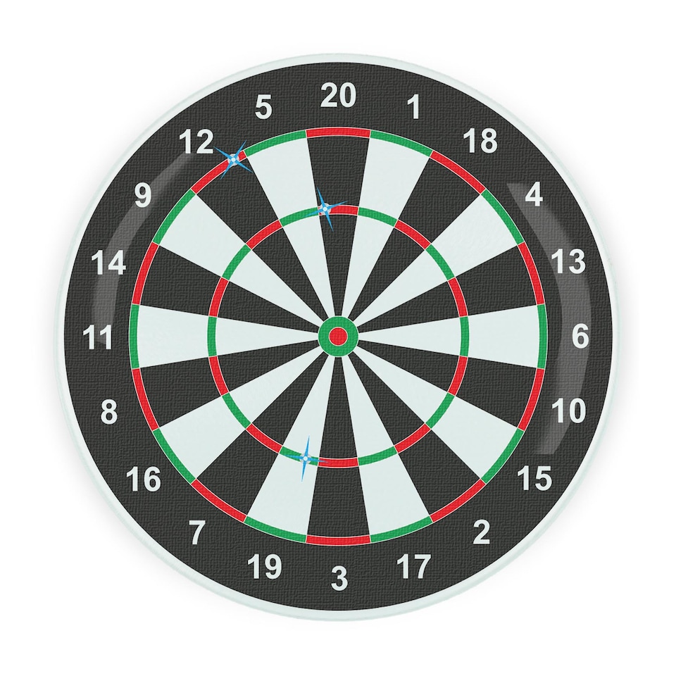 image 1 of Dart Board Round Worktop Protector - Textured Glass Chopping Board