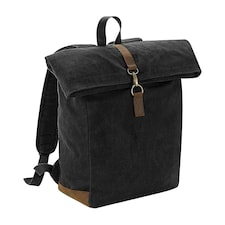 Quadra Heritage Leather Trim Backpack - Black - One Size