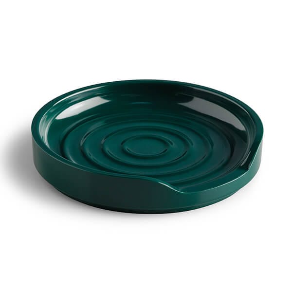 Zeal Melamine Circular Spoon Rest, 12cm in Dark Green