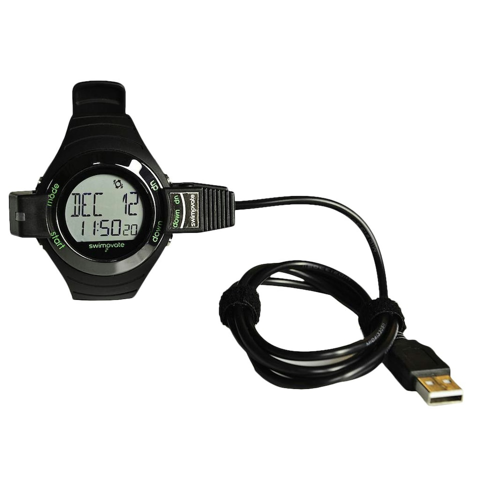 Swimovate Unisex Adult Poolmate Live Swimming Watch - Black - One Size