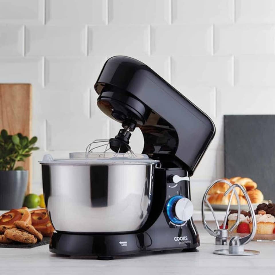 image 1 of Cooks Professional 1000W Stand Mixer with 4.5L Mixing Bowl & 8 Speeds | Black | Black
