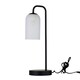 image 5 of Set of 2 Victoria - Black Touch Lamps with Frosted Glass Shades Black | White