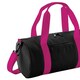 image 2 of Bagbase Mini Barrel Shoulder Bag (Pack of 2) - Black/Fuchia - One Size Black