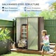 image 3 of Outsunny 5ft x 3ft Lean to Garden Shed, Metal Outdoor Storage Shed with Single Lockable Door, Tool Storage Shed for Garden, Patio, Brown
