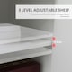 image 4 of Vinsetto Mobile Printer Stand w/ Storage Shelf Universal Wheels for Home White