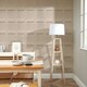 image 1 of Classic Wood Panel Wallpaper in Nude | Cream | Nude