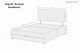 image 5 of Sloomy Alabama Silver Naples Divan Bed Base No Drawers With 26 Inch Strutted Headboard | Silver | Silver | King | 1