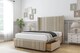 image 4 of Sloomy Hargrave Almond Coniston Divan Bed Base 2 Drawers Foot-End With 54 Inch Wingback Headboard & 12 Inch Matching Footboard | Cream | Almond | Super King | 1
