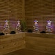 image 1 of 45cm Set of 4 Light up White Spiral Christmas Tree Garden Path Lights with 100 Multi-Coloured LEDs