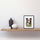 image 2 of Border Collie Dog Bright Watercolour 9x7" Black Framed Wall Art Print
