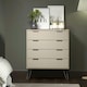 image 5 of Core Products Augusta Driftwood 4 Drawer Chest of Drawers H90.3cm x W76.5cm x D39.5cm Cream