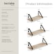 image 6 of Wall Shelves - set of 3, decorative metal brackets, high load-capacity, 3 widths included | Brown | industrial wood light, oak Sonoma | 40 x 12 x 12 cm | 1