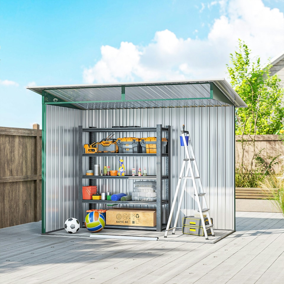 image 1 of Outsunny Garden Shed Outdoor Storage Tool Organizer w/ Double Sliding Door
