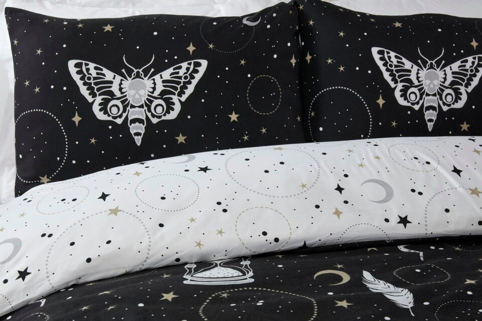image 1 of Gothic Magick Microfibre Reversible Duvet Set with Pillowcase | Multi | Single | 1