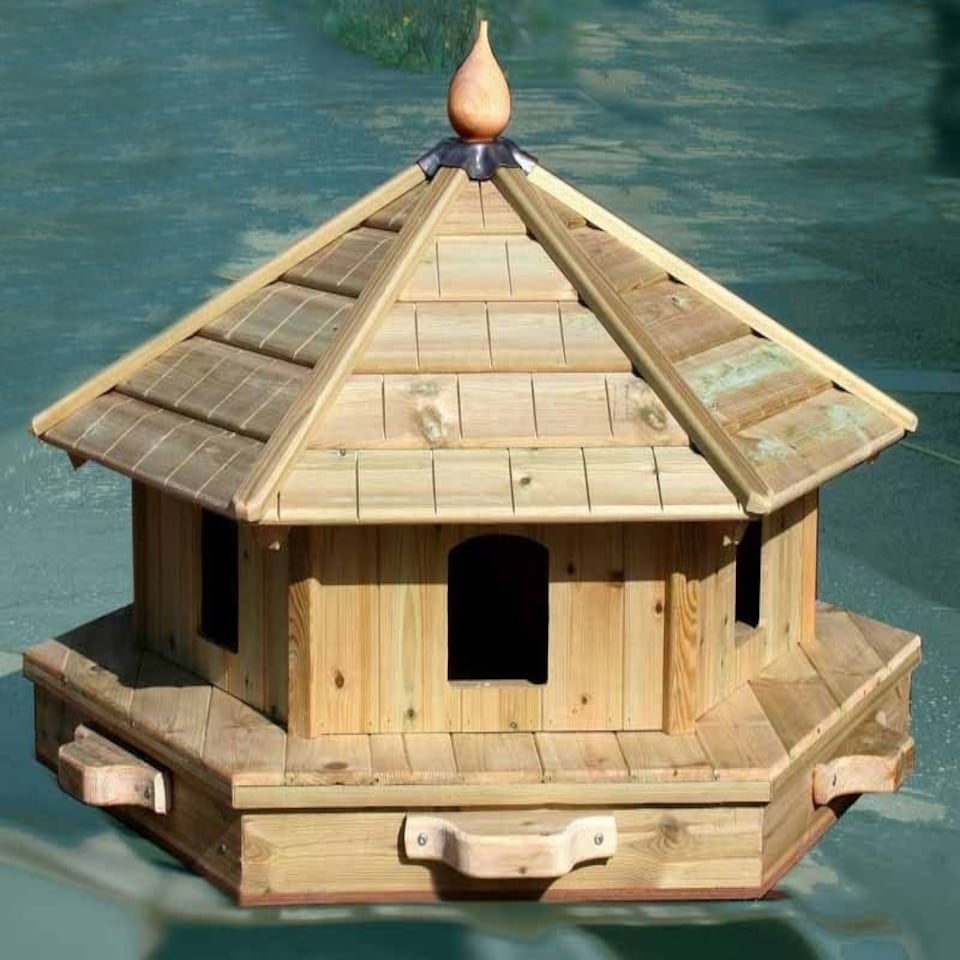 image 1 of Somerton Floating Duck Six Nest - Pressure Treated Red Pine - L140 x W140 x H75 cm Brown | One Size