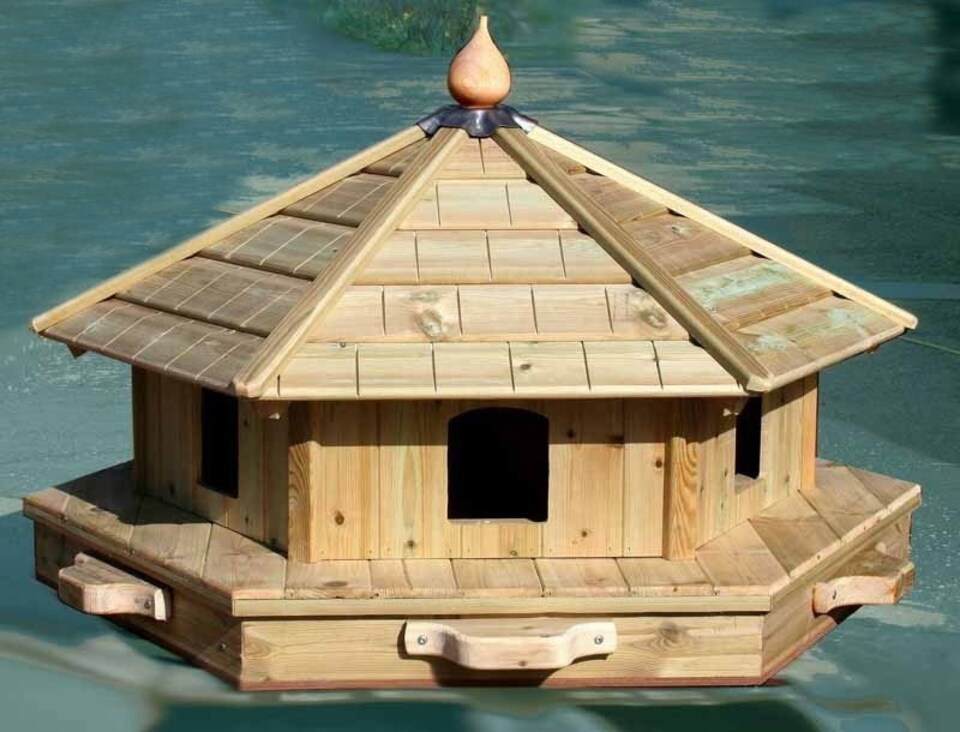 image 1 of Somerton Floating Duck Six Nest - Pressure Treated Red Pine - L140 x W140 x H75 cm | Brown | One Size