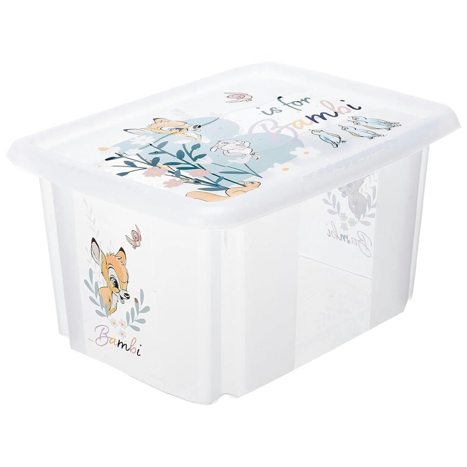 image 1 of Keeeper Bambi Turn Around Stackable Box with Lid 15 Litre Transparent