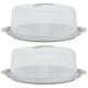 image 2 of Clear Durable Plastic Round Cake Box With Airtight Lids & Carry Handles Keeps Cakes Fresh