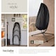 image 8 of Egg Chair Ariane with Swing Seat Frame, Thick Cushions and Protective Cover | Black | black | 1