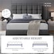 image 6 of Yaheetech 150 cm W × 200 cm L Upholstered Bed Frame Dark Grey