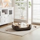 image 4 of Living and Home Linen Woven Pet Bed with Anti-Slip Bottom for Cats & Dogs | Brown | Coffee Brown | S