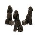 image 1 of Poodle Plant Pot Feet - Set of 3 - L8 x W4.5 x H9.5 cm Brown
