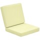 image 1 of Outsunny Outdoor Seat and Back Cushion Set Replacement Cushions, Cream White 