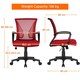image 3 of Yaheetech Ergonomic Mesh Office Chair Mid-Back 360° Rolling Casters Red