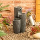 image 2 of ValueLights Logs Outdoor Solar Decorative Water Fountain