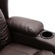 image 3 of Caesar Bonded Leather Recliner Rocking Swivel Heat & Massage Chair (Brown)