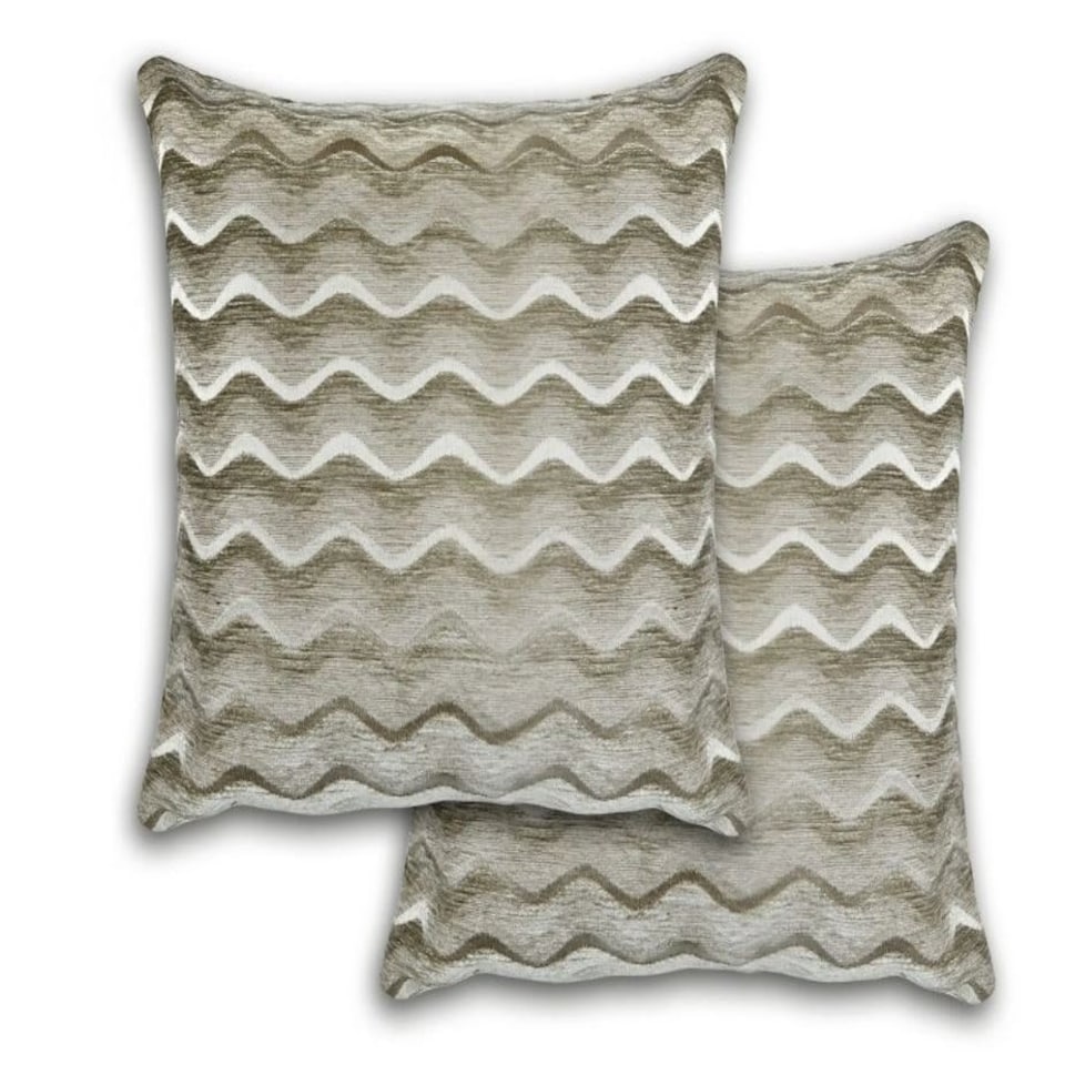 image 1 of Waves Cushion Cover 43cm x 43cm Grey | Grey | Grey