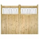 image 2 of Windsor Low Double Driveway Gate - Pressure Treated Scandinavian Redwood - W3600 x H1200 mm | Brown | 1
