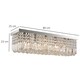 image 5 of HOMCOM Modern Crystal Ceiling Light Square Crystal Chandelier for Living Room, Dining Room, Hall, E14 Base, Silver, 80 x 25 x 23cm