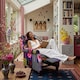 image 8 of Fabric Patchwork Mary Manual Recliner Chair