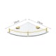 image 5 of Living and Home Glass Corner Shelf for Bathroom 1-Tier Set of 2 - Gold