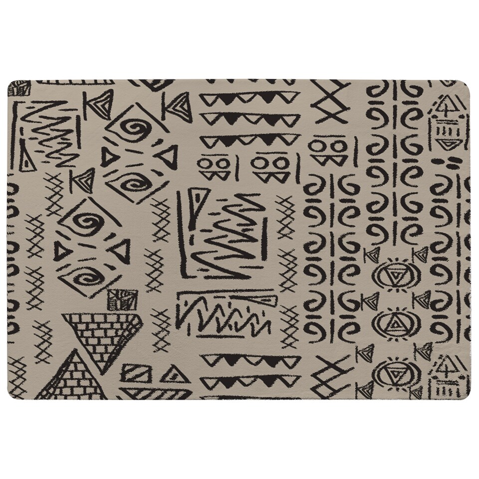 image 1 of Striped Egyptian Theme With Ethnic And Tribal Motifs Designer Rug | Multi