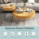 image 6 of COSTWAY 2PCS Round Nesting Tables Accent Coffee Tables Brown