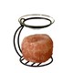image 2 of Rock Salt Oil Burner on Metal Stand
