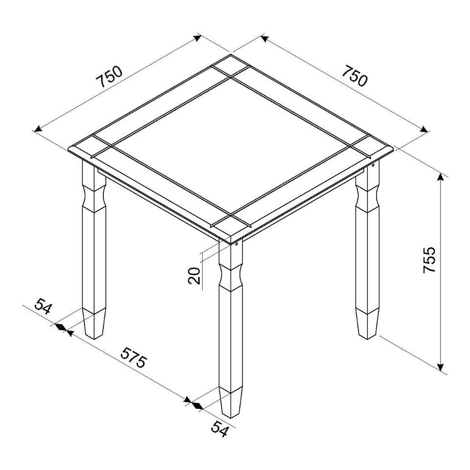image 1 of Premium Corona Square Dining Set with Table and 2 Chairs in Grey or Brown Waxed Pine - Solid Wood | Grey | Grey | 1