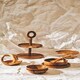 image 3 of Kora Sheesham Wood Two Tier Cake Stand Brown