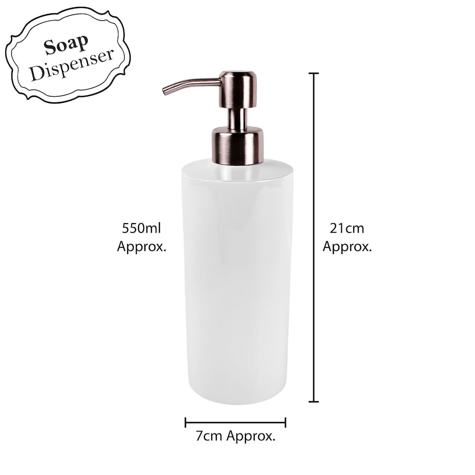 image 1 of Beach Huts Stainless Steel Soap Dispenser - Pump Action Refillable Bathroom & Kitchen Decor