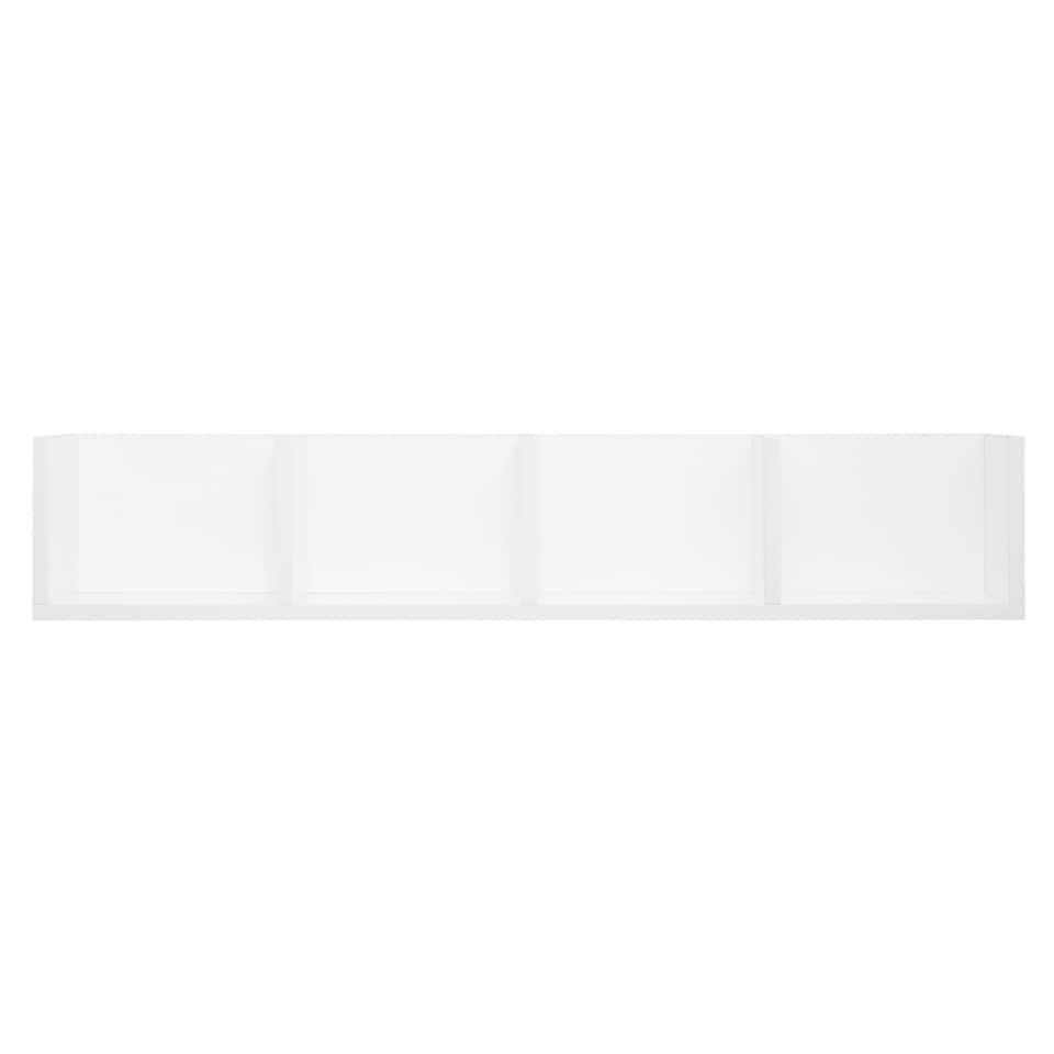image 1 of HOMCOM Wooden Wall-Mounted Storage Media Display Shelf Center Rack, White