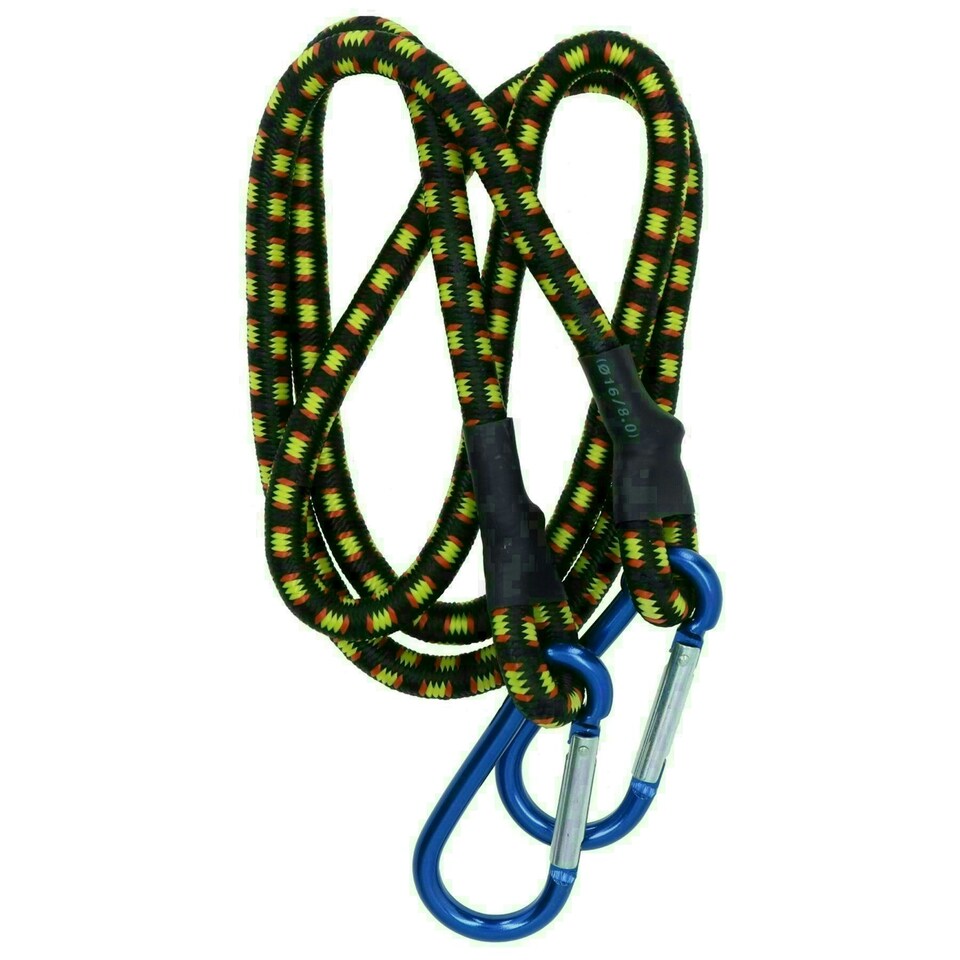 image 1 of 48" Bungee Strap with Aluminium Carabiners Hook Tie Down Fastener Holder 1pc