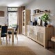 image 4 of Cestino 2 Door 2 Drawer Display Cabinet in Jackson Hickory Oak and Rattan Effect