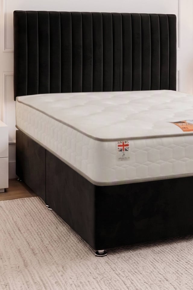 image 1 of Emily Plush Velvet Divan Bed Set with Princess Mattress and Headboard